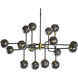Deimos LED 45 inch Smoke Grey Chandelier Ceiling Light, Large